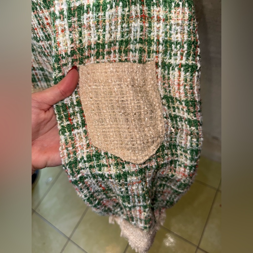 POL Tweed Plaid Jacket | Frayed Trim | Preppy Boutique Style | Size Small - Picture 9 of 12